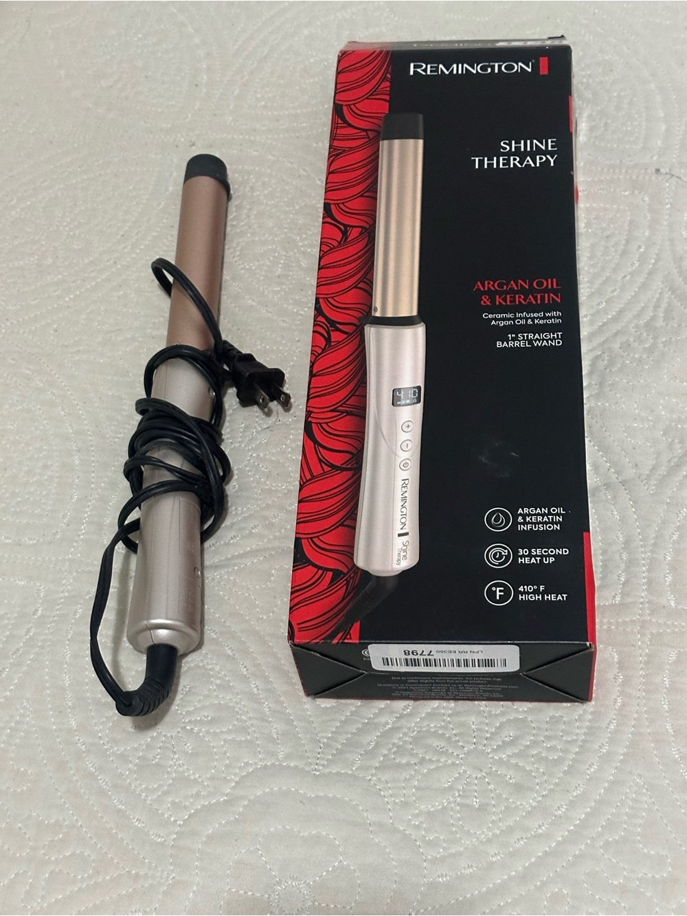 Remington Rose Gold and Black 1" Straight Barrel Curling Wand
